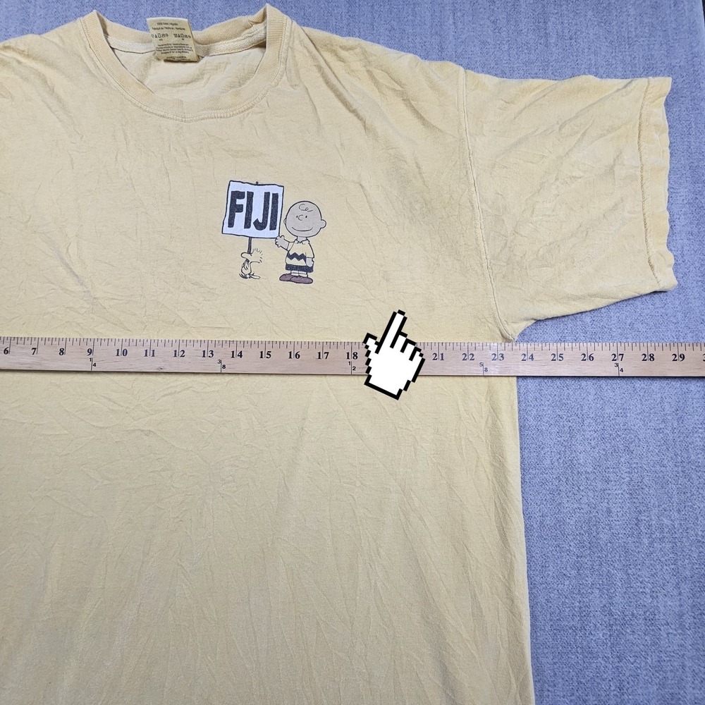 Confort Colors VTG Men's T-Shirt Yellow Snoopy Short Sleeve Sz XL - Picture 8 of 16